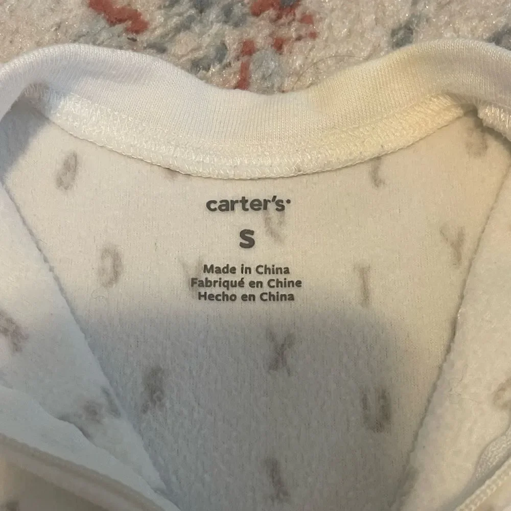 Carters Fleece Sleep Sack Alphabet ABC Small 0-3 months